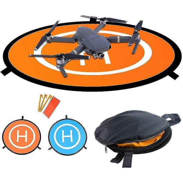 Drone Landingsplads, 75cm/29.52in Universal Lysende Foldbar Helipad, Vandtæt Foldbar Landingsplads Drone Tilbehør