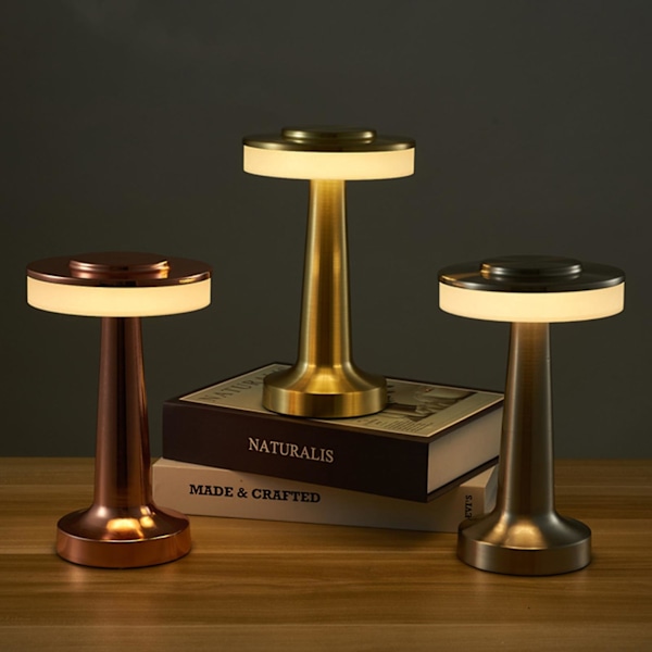 Bordlampe med berøringssensor, 3 fargemoduser, oppladbar, for barnerom, kontor, hjem, nattlys for barn, barnerom, 100% ny silver