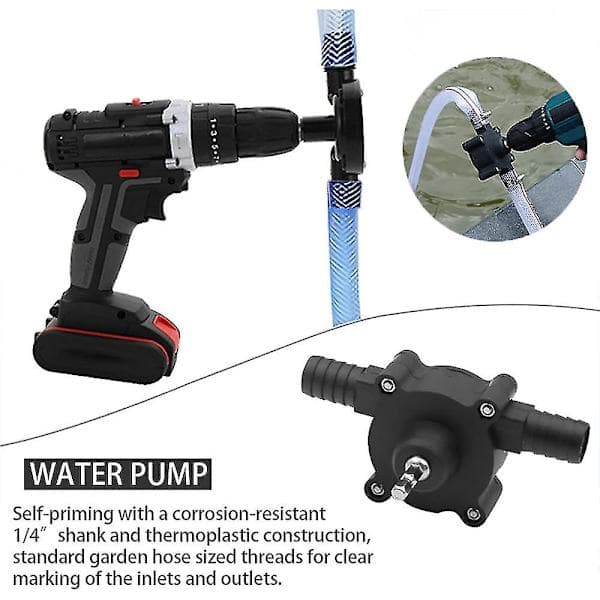 Elektrisk borrpump, vattenpump bärbar självsugande pump liten vattenpump för hushåll