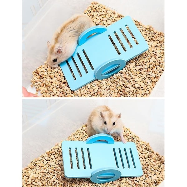 2 stk Små kjæledyrleketøy Hamstervippelekehamstervippehamster sports interaktiv leketilbehør til smådyr blå