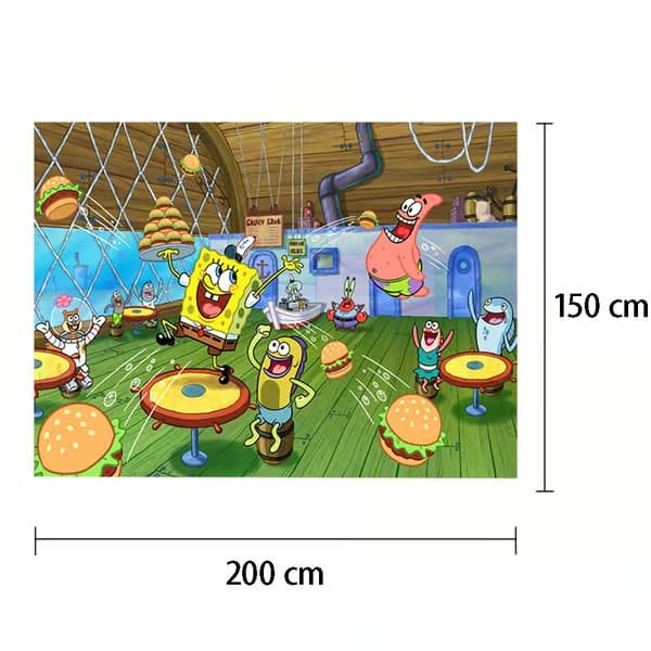 Tecknad gobeläng rolig väggbonad bakgrund för sovsal vardagsrum väggdekor 150cmx200cm P