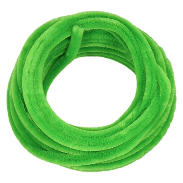 10MM 12M Pipe Cleaner Fargerike Lange Fuzzy DIY Kunst Håndverk Fleksibel Førskole Utdanning Barn Chenille Stem Utdanningsleker Gave KAESI Green