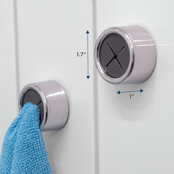 Runda Självhäftande Handdukskrokar för Kök, Hand- och Diskhanddukar, 4-pack