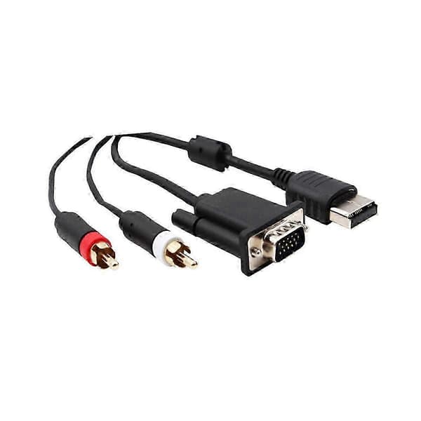 VGA-kaapeli Dreamcastille teräväpiirtona + 3,5 mm - 2 uros RCA -sovitin