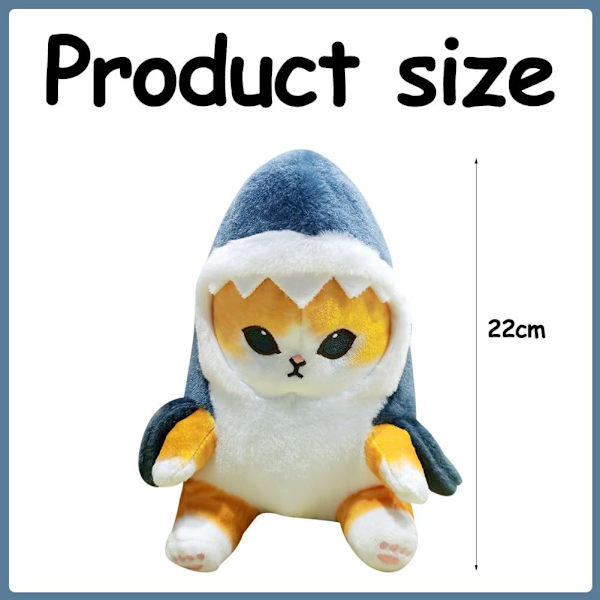 Hai Cat Plush -lelut, Hai Cat -avaimenperä, Cat Plush -pehmoleluavaimenperä, Söpö pehmolelu, Lasten pehmeä pehmolelu