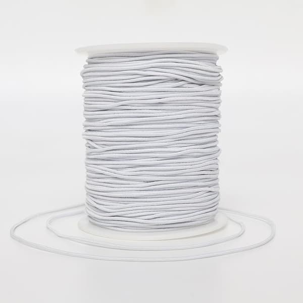 Elastisk tråd för armband, 1 mm x 100 meter stark elastisk snöre för smyckestillverkning, halsband, pärlor - Svart och vit