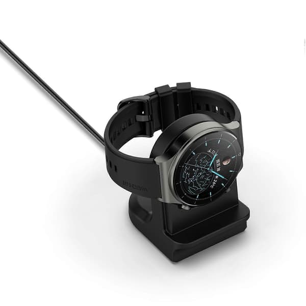 Älykellon silikonipidike latausteline Huawei Watch 3/3 Pro - Musta
