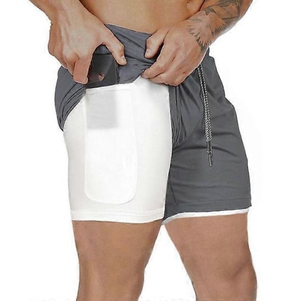 Løpeshorts for menn, sportsshorts for menn Dark gray M