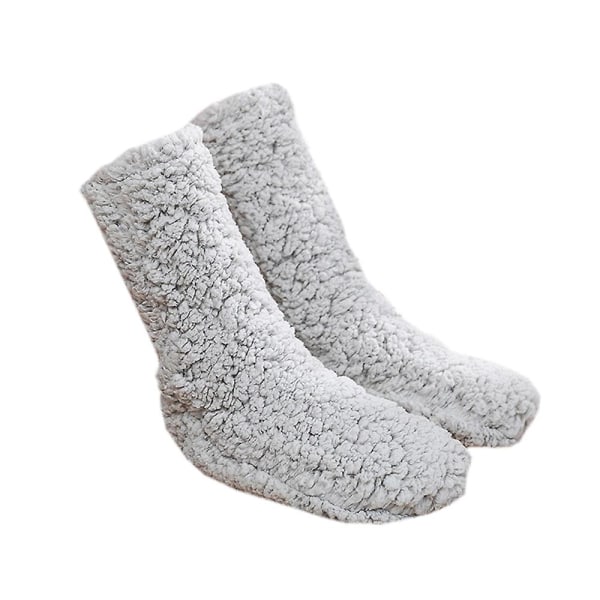 Pelsede benvarmere over knæhøje fuzzy sokker Plys tøflerstrømper høje lange lodne ben Vinter hjemmesovesokker til kvinder Mænd Style 2