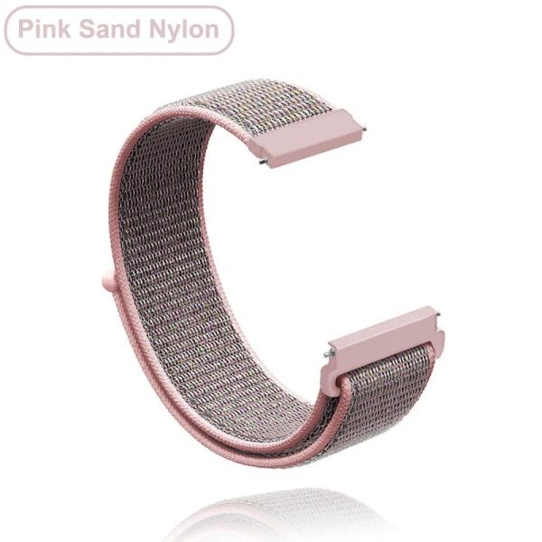 18mm 20mm 22mm Nylon-ranneke Garmin Vivoactive 3 4 4s -rannekke Venu 2 2s SQ Forerunner 645 Rannekoru Nylon - Nylon PinkSand 22MM