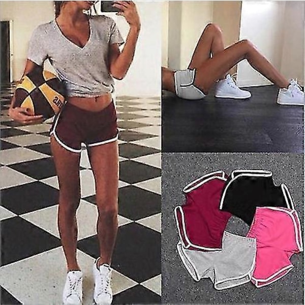 Sportshorts Dam Hemmakläder Casual Enfärgad Mode Yoga Strandbyxor Godisfärg Hotpants A Orange L
