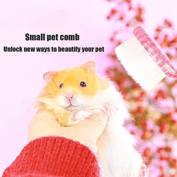 2 hamsteriharjaa ja kampaa, sopii marsuille, fretseille, rotille, chinchilloille, kanille - vaaleanpunainen