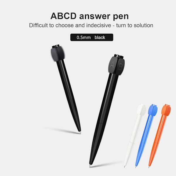 Fidget Spinner Pen Fidget Pen Spinner med ABCD Rotasjonshette Hjelp Beslutningsfatting Anti Stress Angstreduserende Kulepenn Gadget Kreativ Stressavlastning Mixed color 4pcs