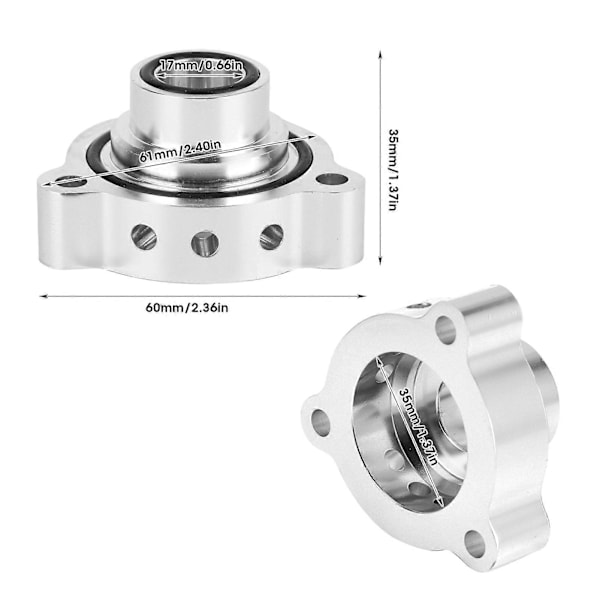 BOV Adapter Blow Off Dump Valve Spacer Aluminium Alloy Passer til Peugeot 1.6 Turbo Motorer