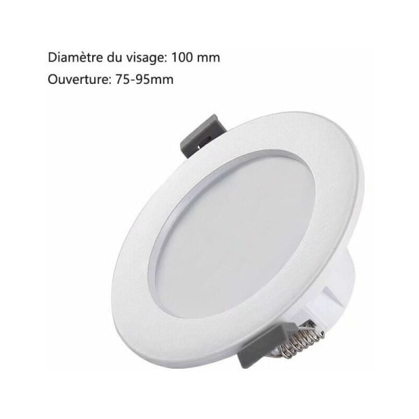 5 LED baderomsspotlights IP44 25mm Ø85mm nedfelt taklampe
