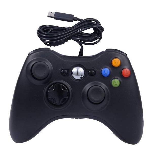 USB-styret controller til Xbox 360 Videospil Joystick til Xbox 360 Gamepad Sort Black