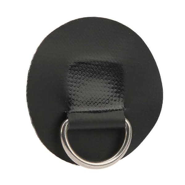 4 stk. D-ring patch PVC rustfrit stål surfbræt enkelt lag rund form D-ring pad til oppustelig båd kajak kano sort