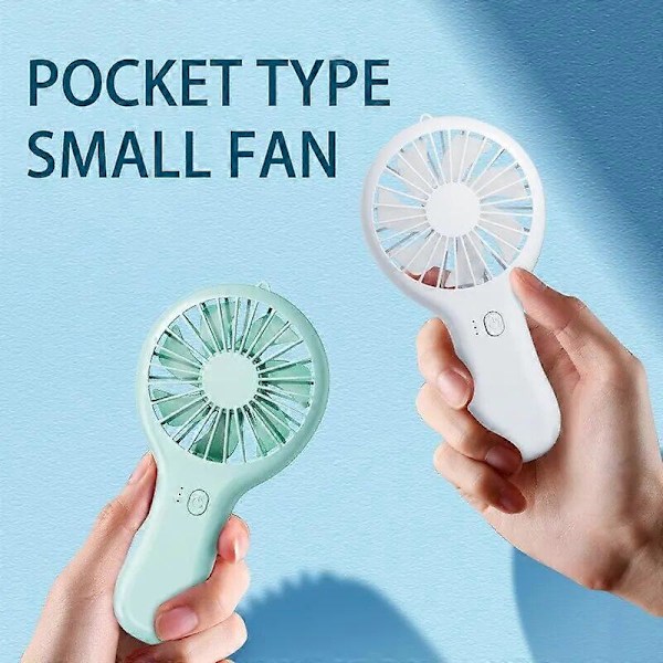 Virtalähteellä toimivat käsituulettimet Kannettava pieni tuuletin Jäähdytin Kannettava pieni USB-lataustuuletin Mini Hiljainen Lataus Pöytä Asuntola Toimisto Opiskelijalahjat Pitkä Kesto white