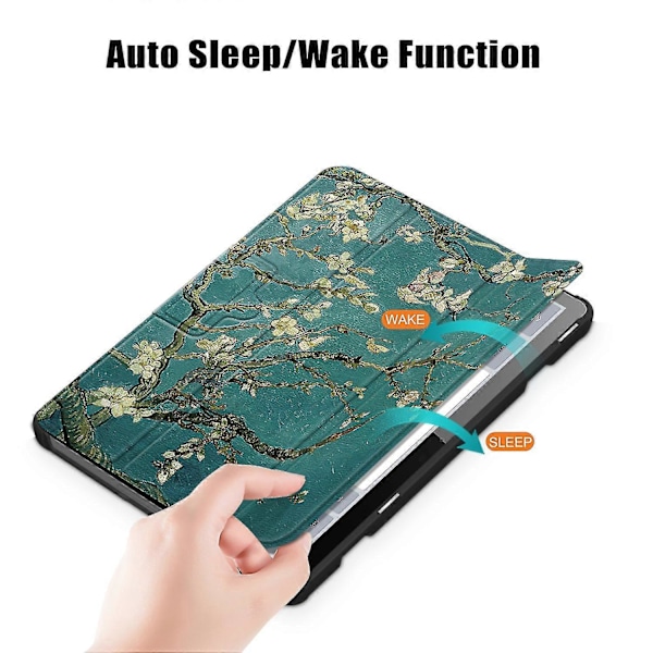 Læder Smart Tablet Etui Til Lenovo Tab M10 10.1 3. Gen Apricot Blossom