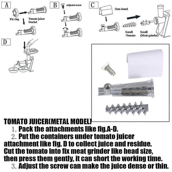 Tomat DIY Ketchup Tilbehør til Røremaskine -Sy