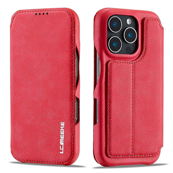 LC.IMEEKE Etui til iPhone 16 Pro Max med kortholder, stativ og lædercover Multicolor Style D