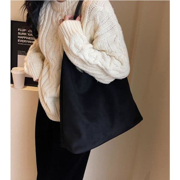 Ruskindstaske til kvinder, arbejdstaske, Sloa taske sort Black_max Black Black