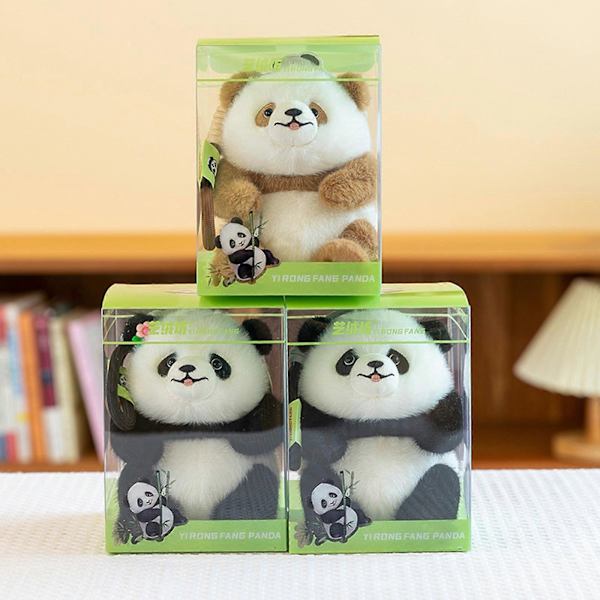 Suloinen Panda Avaimenperä Tukeva PP Puuvilla Sarjakuva Riipus Reppuun tai Käsilaukkuun Asusteeksi Arkikäyttöön Hua Hua