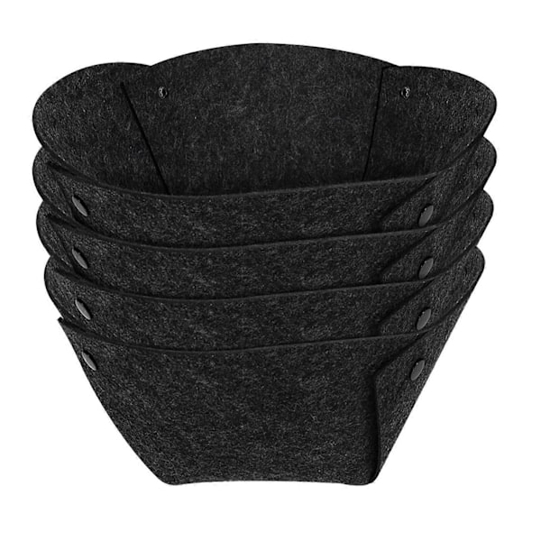 4 stk Runde Filt Plantekurv Liner Hengekurv Linere Forhindrer Fuglereder Stabil Pustende Kokos Liner Alternativ for Hagevegg Blomst 12Inch