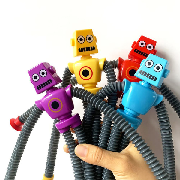 Teleskopisk sugekop Robotlegetøj Sugelegetøj til børn Sanelegetøj Teleskopisk rørsugelegetøj Purple
