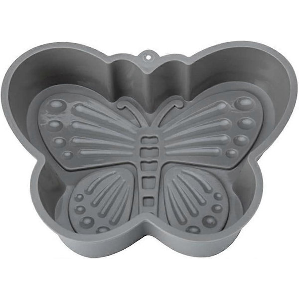 3D Butterfly Kageform, 6x6x1.5 tommer Non-Stick Silikon BPA Fri Kageform til Bagning af Muffins, Brød