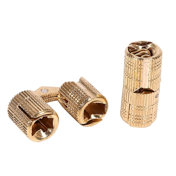 4 st. Koppar Dolda Tunnformade gångjärn för bänkskivor DIY-projekt 10 mm 10mm