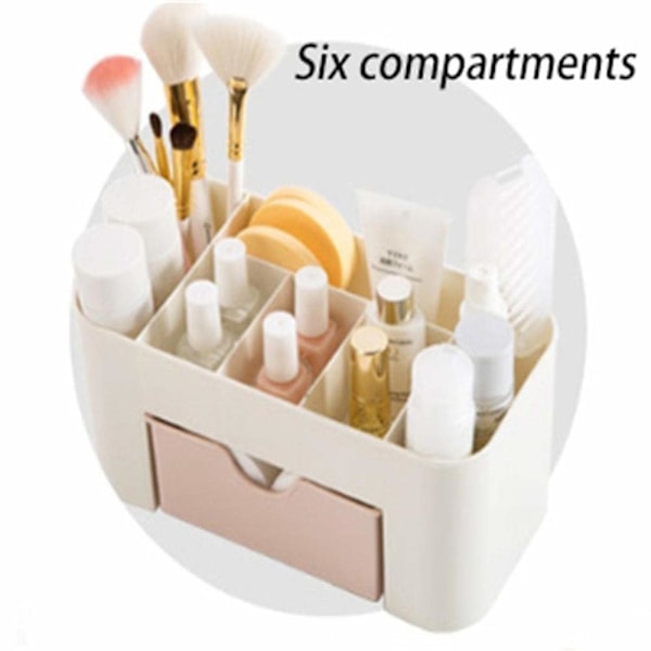 Makeup-arrangør, kosmetikarrangør/boks til badeværelset, arrangørbokse, makeupbørstearrangør, pladsbesparende makeup-opbevaringsboks