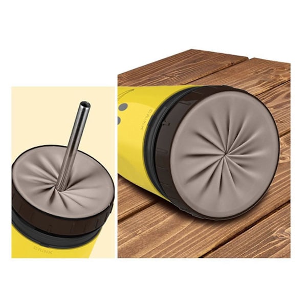 Bärbar Coverless Twist-mugg med isolerad kaffekopp i rostfritt stål penguin yellow