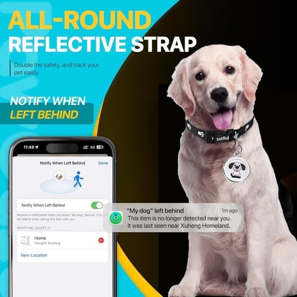 GPS-tracker til kæledyr til hund og kat Vandtæt Ingen månedlig afgift Kompatibel med Android iOS Hund