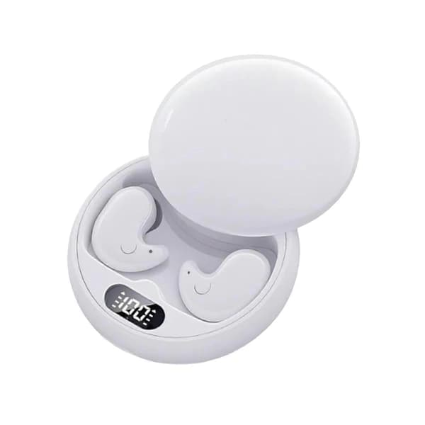 Visound Drift - Usynlige trådløse sovehodetelefoner IPX5 vanntette, mini ørepropper hvit White
