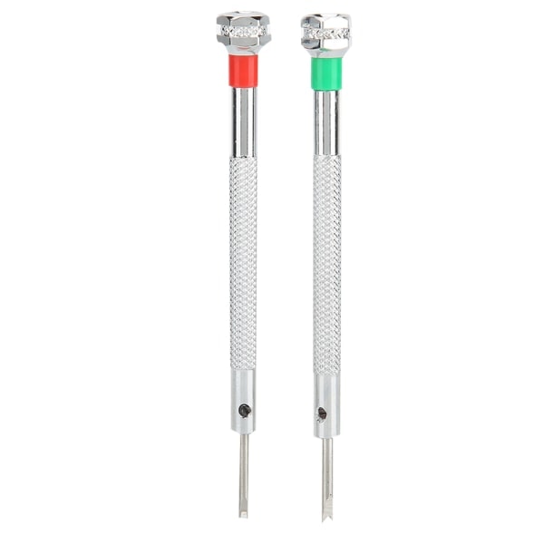2 st klockskruvmejsel U-typ klockreparation verktygstillbehör (enkelt huvud 2,0 mm + 2,5 mm)