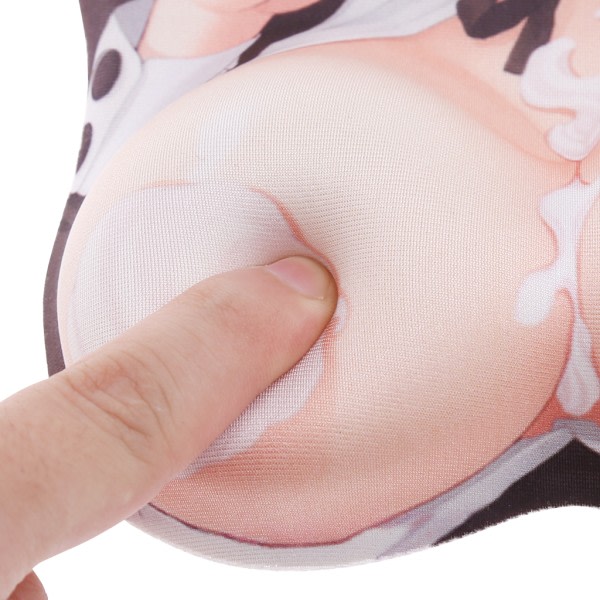 Nytt for Creative Cartoon Anime 3D Sexig brystrompa Silikonmusmatta Handledsstøtte Musmatta for skrivebordet