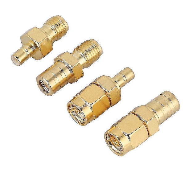 4 Typer Rf Adapter Sma Adapter Til Smb Kontakt Rf Konverter Sett For Dab Bilradio Antenne