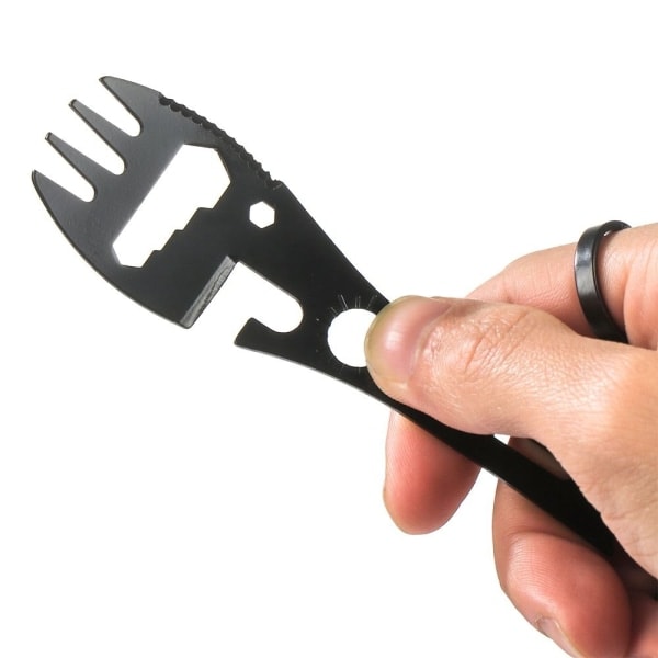 Utomhus Spork Gaffel Sked Flasköppnare Camping Överlevnad