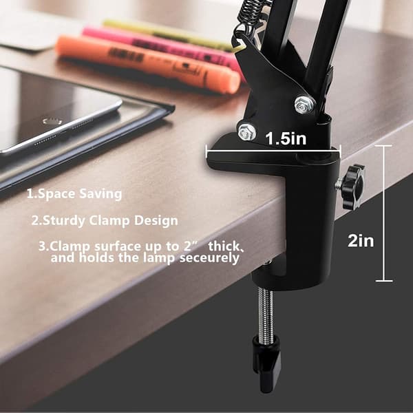 LED Skrivebordslampe - Clip-on LED Skrivebordslampe - Øyebeskyttelse - 3 Lysmoduser, 10 Lysstyrker