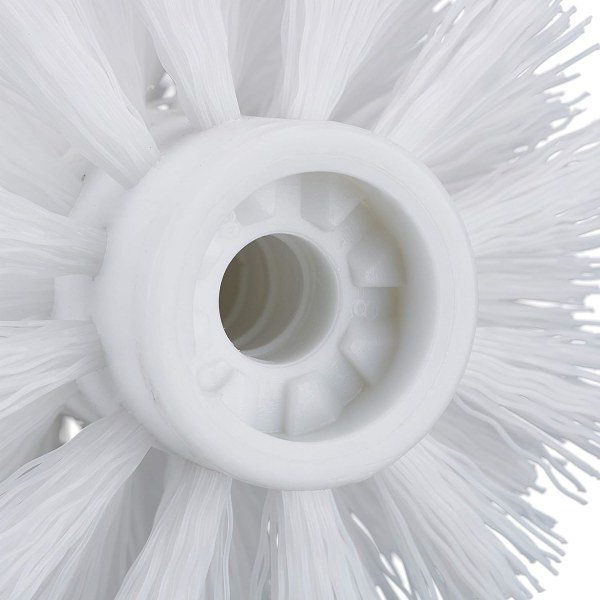 toalettbørstehode i sett med 5 stk, løse toalettbørster 9,5 mm gjenger, erstatningsbørstehode diameter 9 x 7 cm, hvit