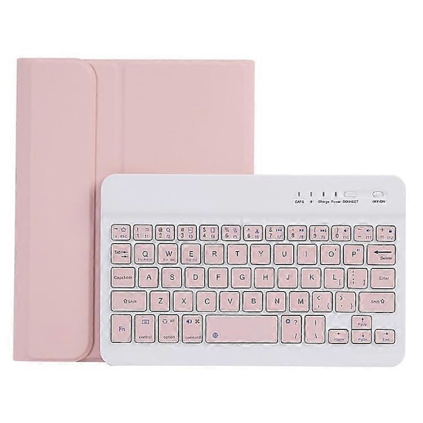 C06B Kompatibel med iPad mini 6 (2021) Anti-ripe Beskyttelsesetui med Bluetooth-tastatur Støtsikkert Stativ Lærdeksel med Pe Pink