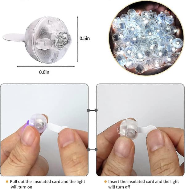 50 stk. Mini S Led S, Dby S For , Bryllupsrotte white
