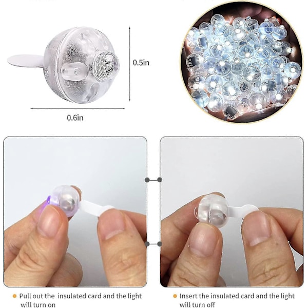 50 stk. Mini S Led S, Dby S Til, Bryllupsrotte white