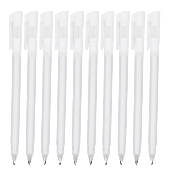 10 st vita markeringspennor DIY markeringspenna svart kartongpapper konstmaterial