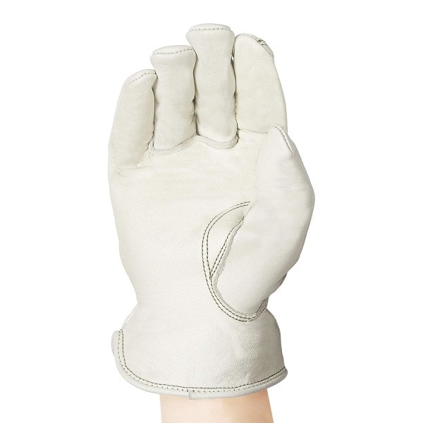 Läderarbetshandskar med elastisk baksida, L - Beige