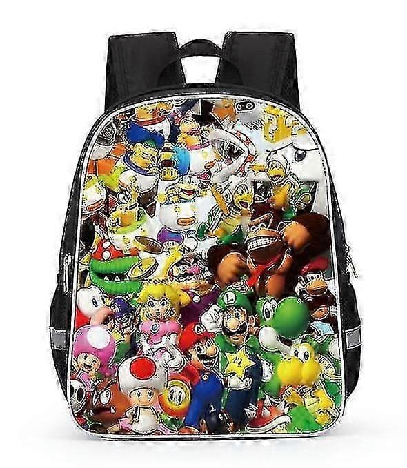 Super Mario Barn Skolväska Ryggsäck