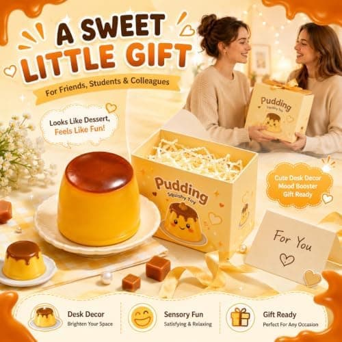 Knaprigt Pudding Squishy Asmr Pärlfylld, Knapriga Pudding Squishies Pudding