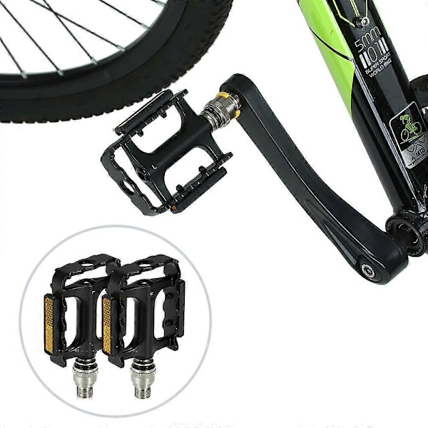 Sykkel Hurtigutløsning Pedaler MTB Sykkel Plattform Pedal med Pedalforlenger Adapter