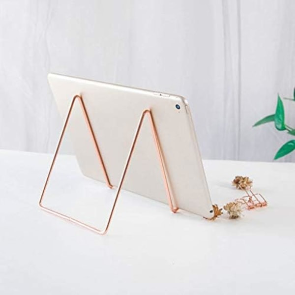 Bokhylla Bokhållare för Läsning Display Kök Perfekt för Läsning, Kokboksställ, Musikbok Dokument (Rose Gold)